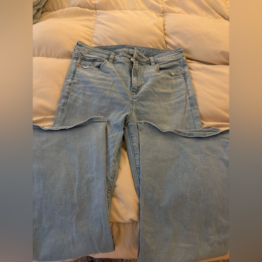 American Eagle Outfitters Women's Denim Super high waist flare Jeans